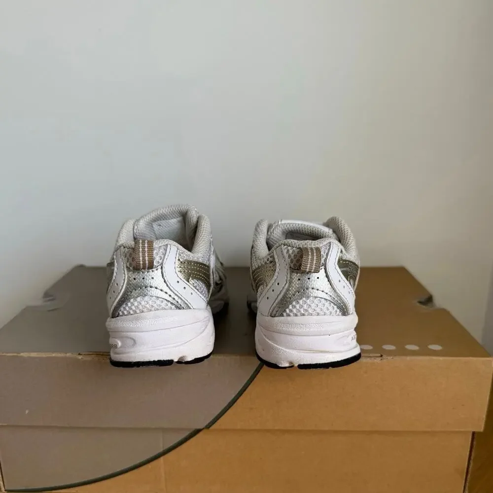 New Balance 530 ‘Metallic Gold/White’ Toddler Sneakers- SZ 11 C